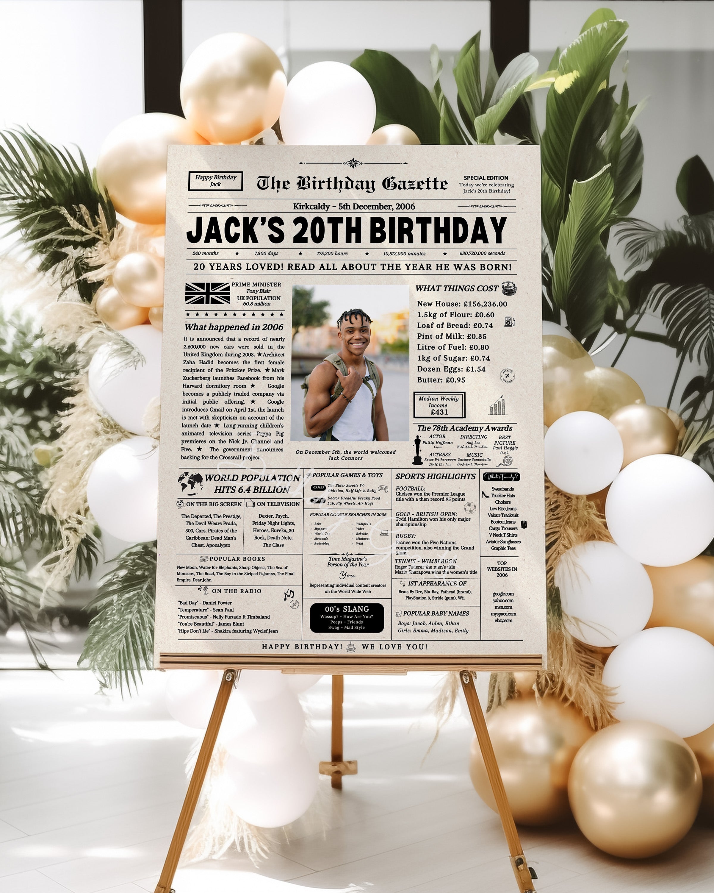 20th Birthday Newspaper Customized UK Secondary image