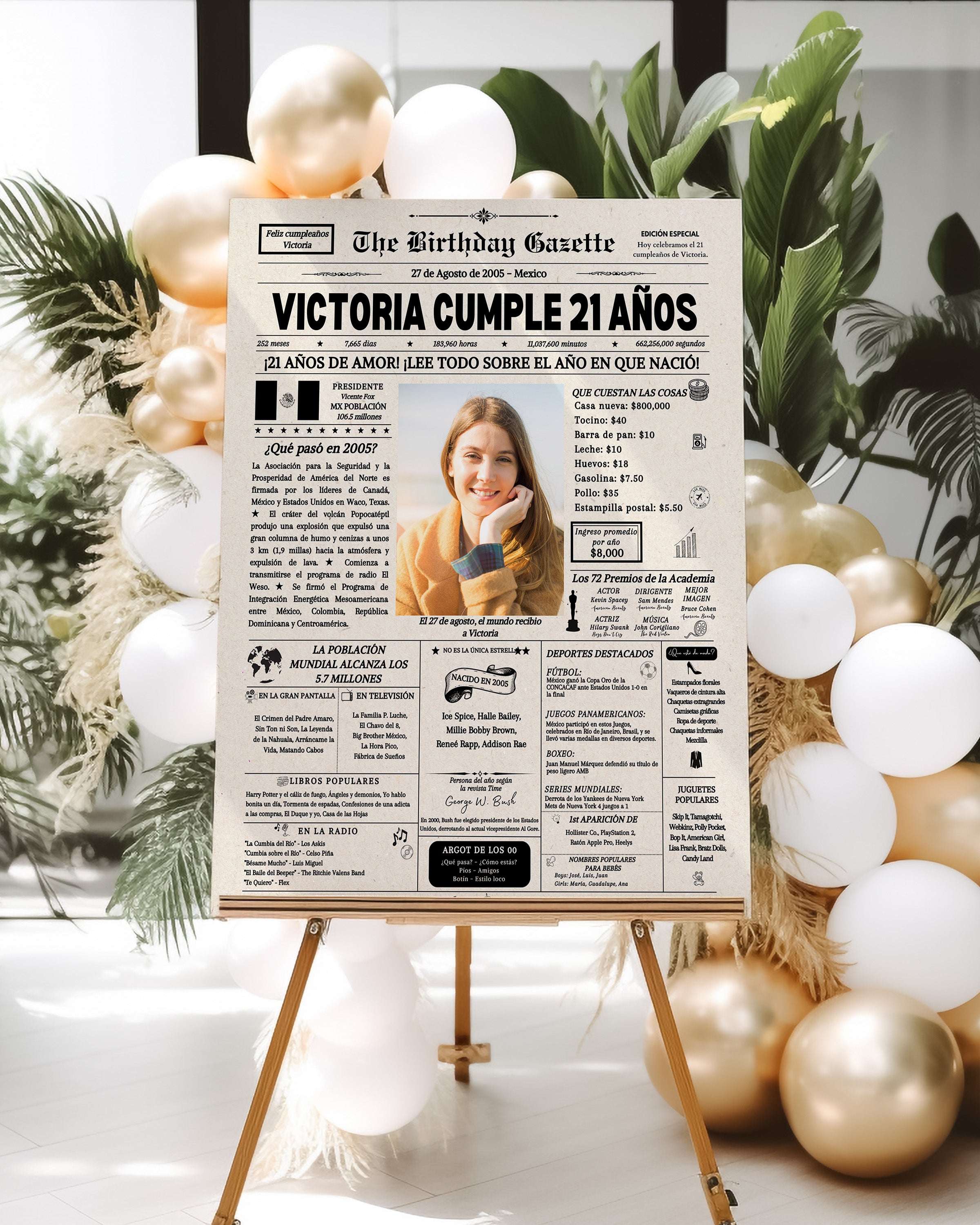 21st Birthday Newspaper Customized Mexico Secondary image