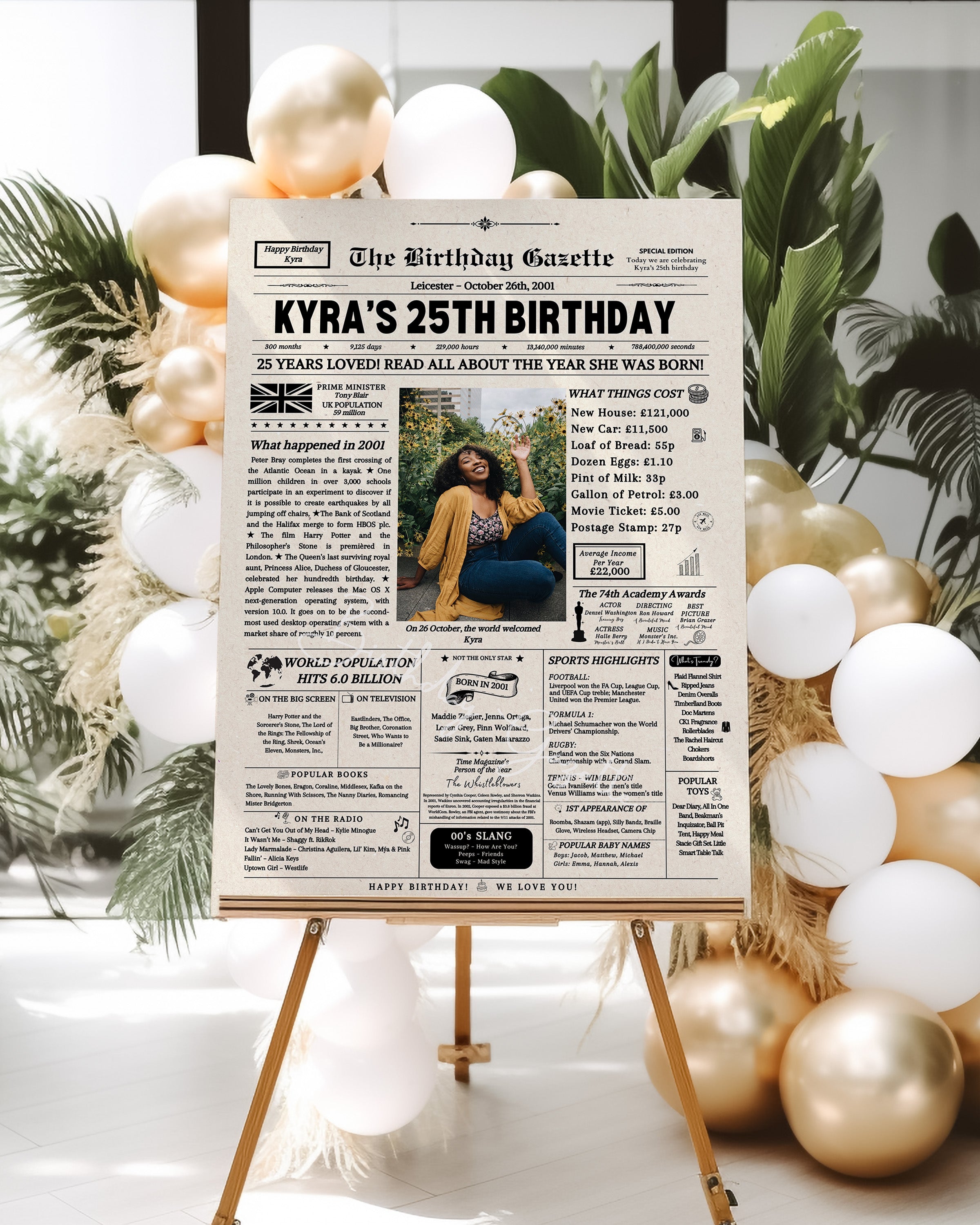 25th Birthday Newspaper Customized UK Secondary image