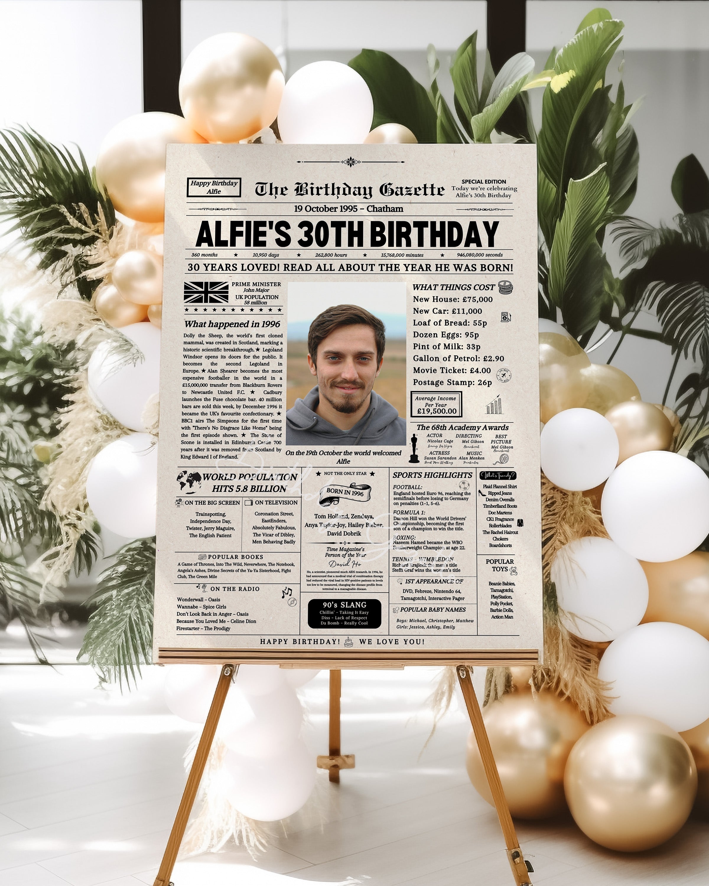 30th Birthday Newspaper Customized UK Secondary image