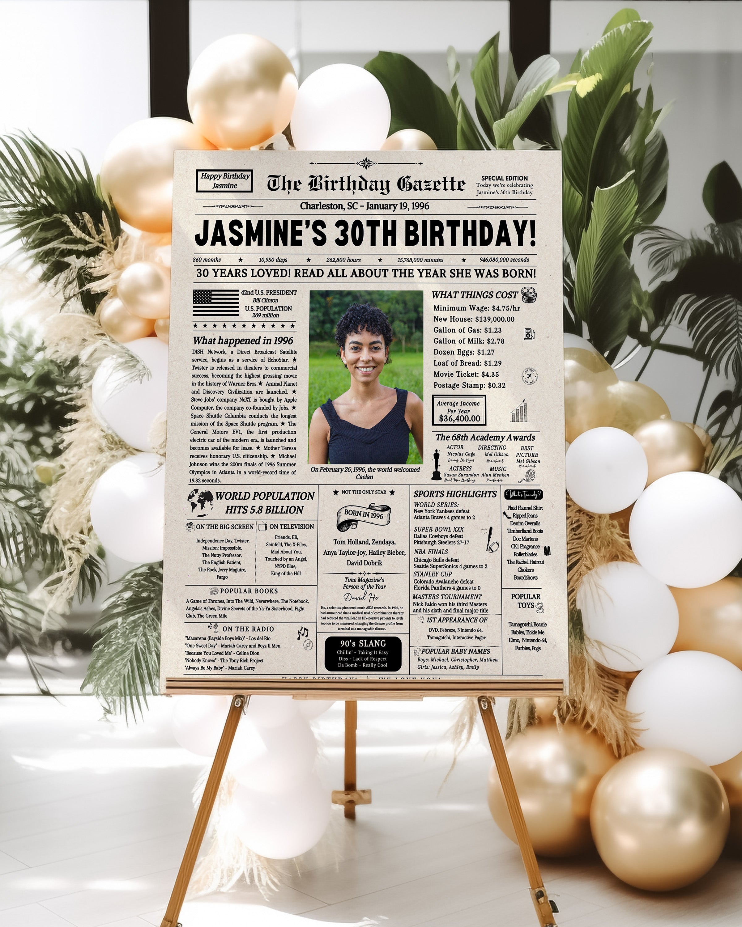 30th Birthday Newspaper Customized USA Secondary image