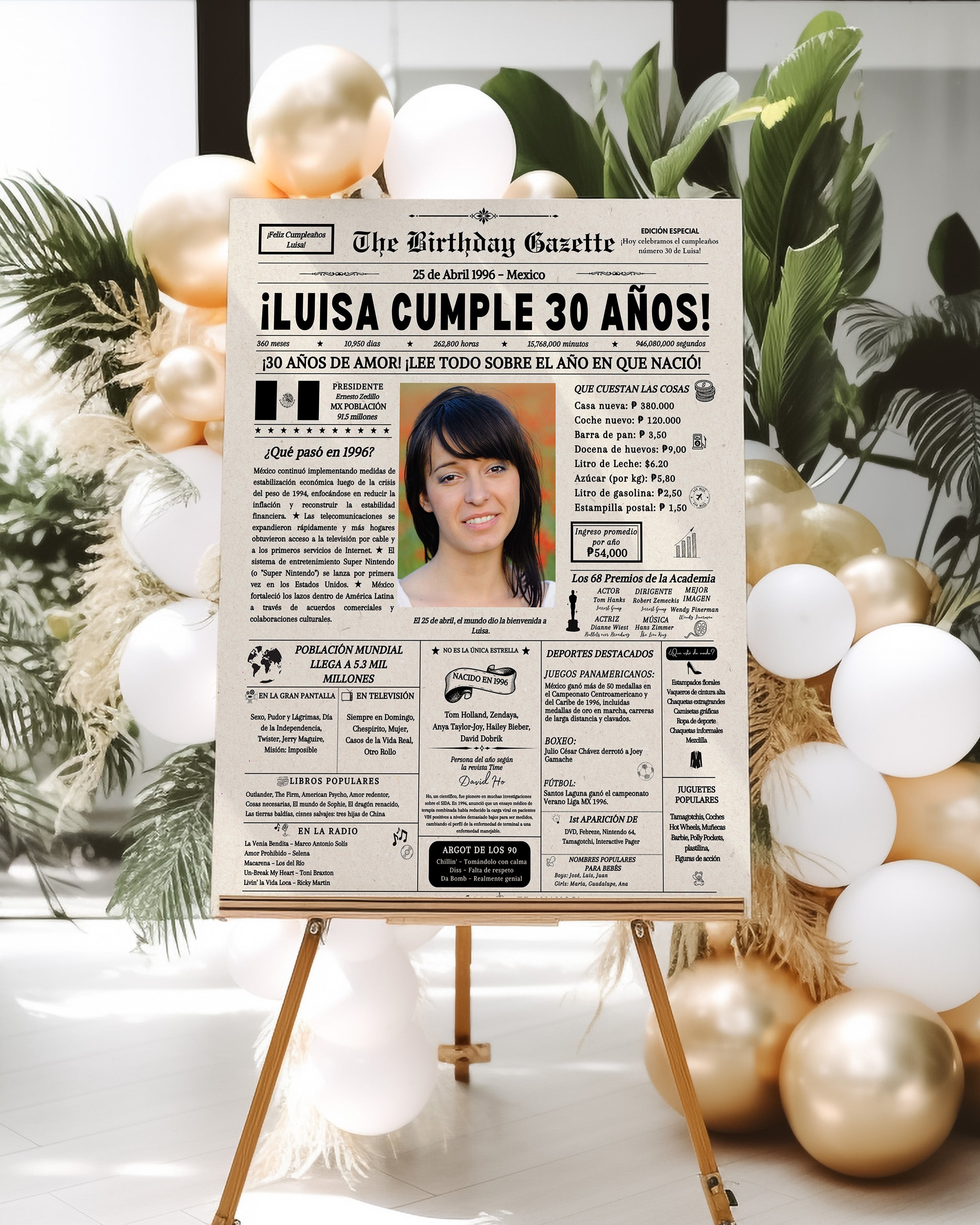 30th Birthday Newspaper Customized Mexico Secondary image