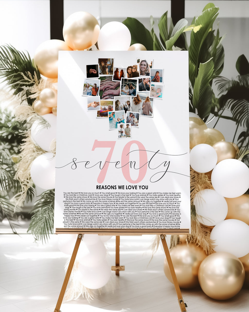 70 Reasons We Love You Print