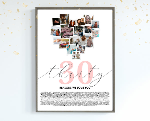 30 Reasons We Love You Print