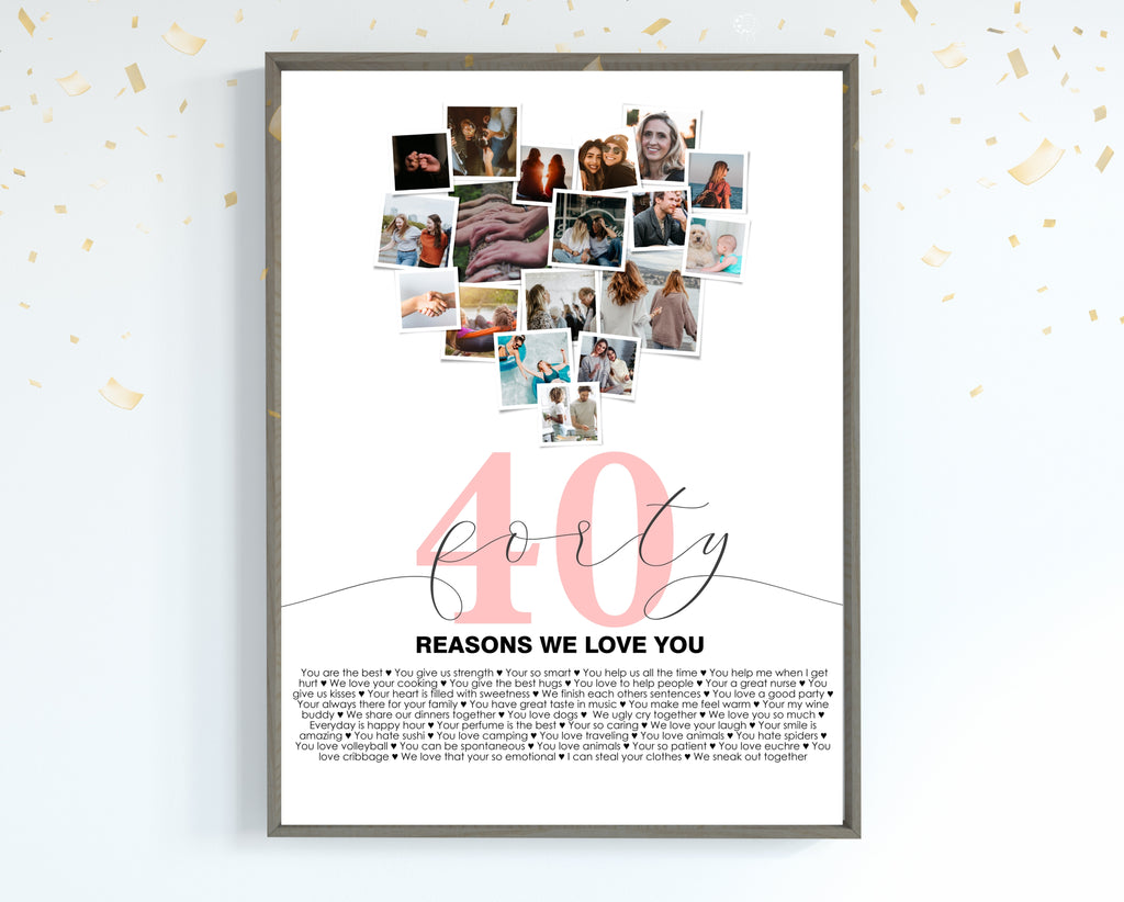40 Reasons We Love You Print