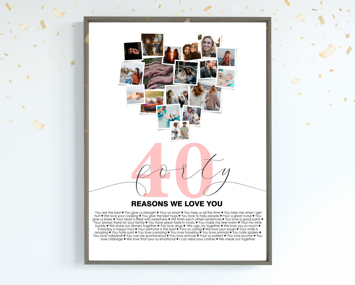 40 Reasons We Love You Print