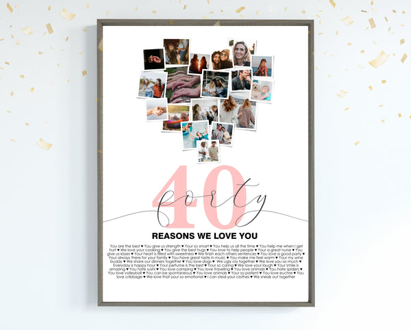40 Reasons We Love You Print