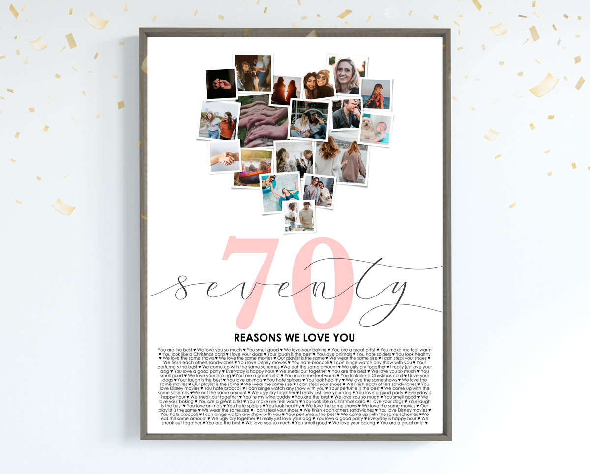 70 Reasons We Love You Print