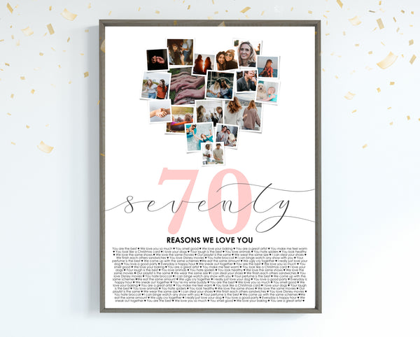 70 Reasons We Love You Print