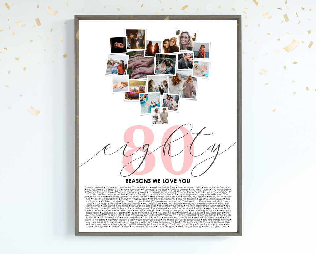 80 Reasons We Love You Print