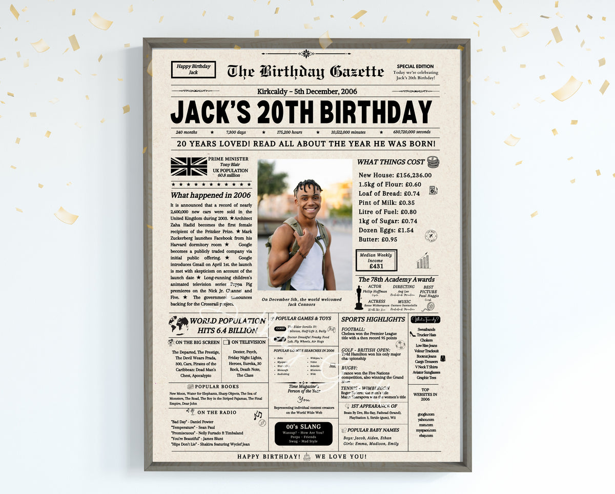20th Birthday Newspaper Customized UK Main image