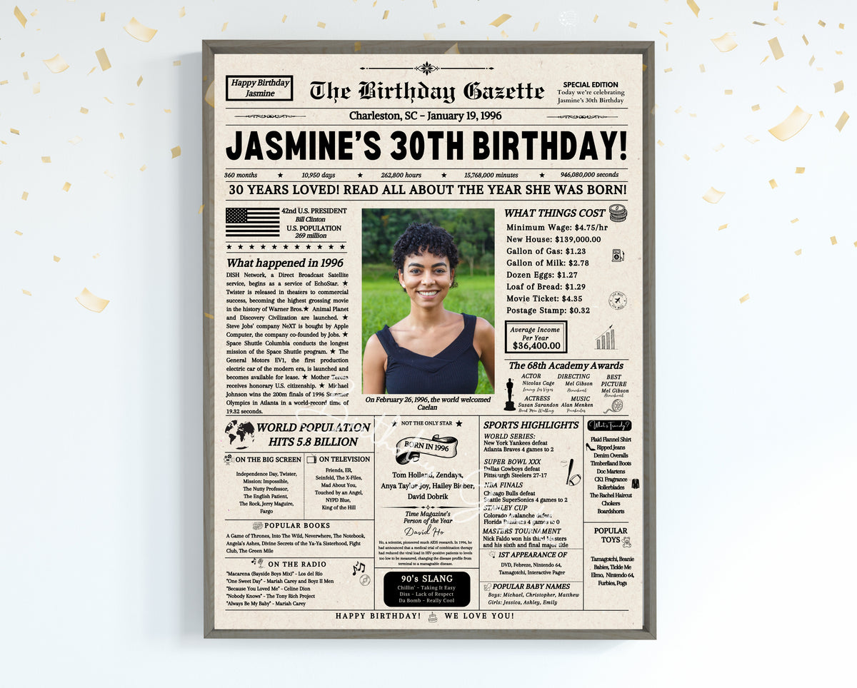 30th Birthday Newspaper Customized USA Main image